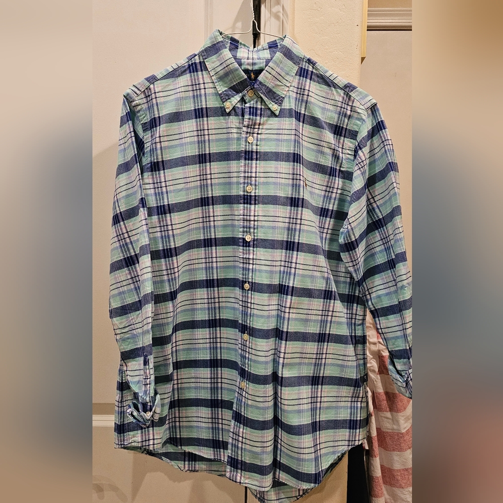 Ralph Lauren POLO Plaid Button Down Mens Large